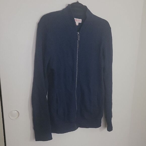 Navy Full-Zip Cardigan - Picture 1 of 3
